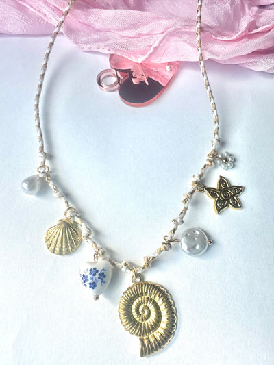 Rope chain multiple charms