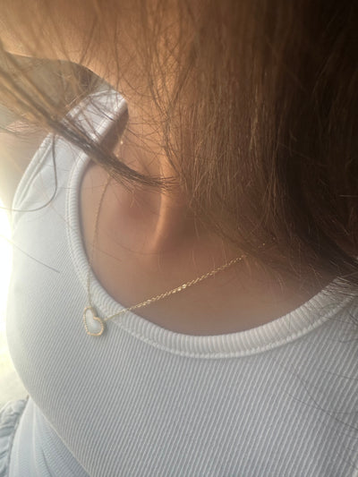 Mother pearl heart necklace