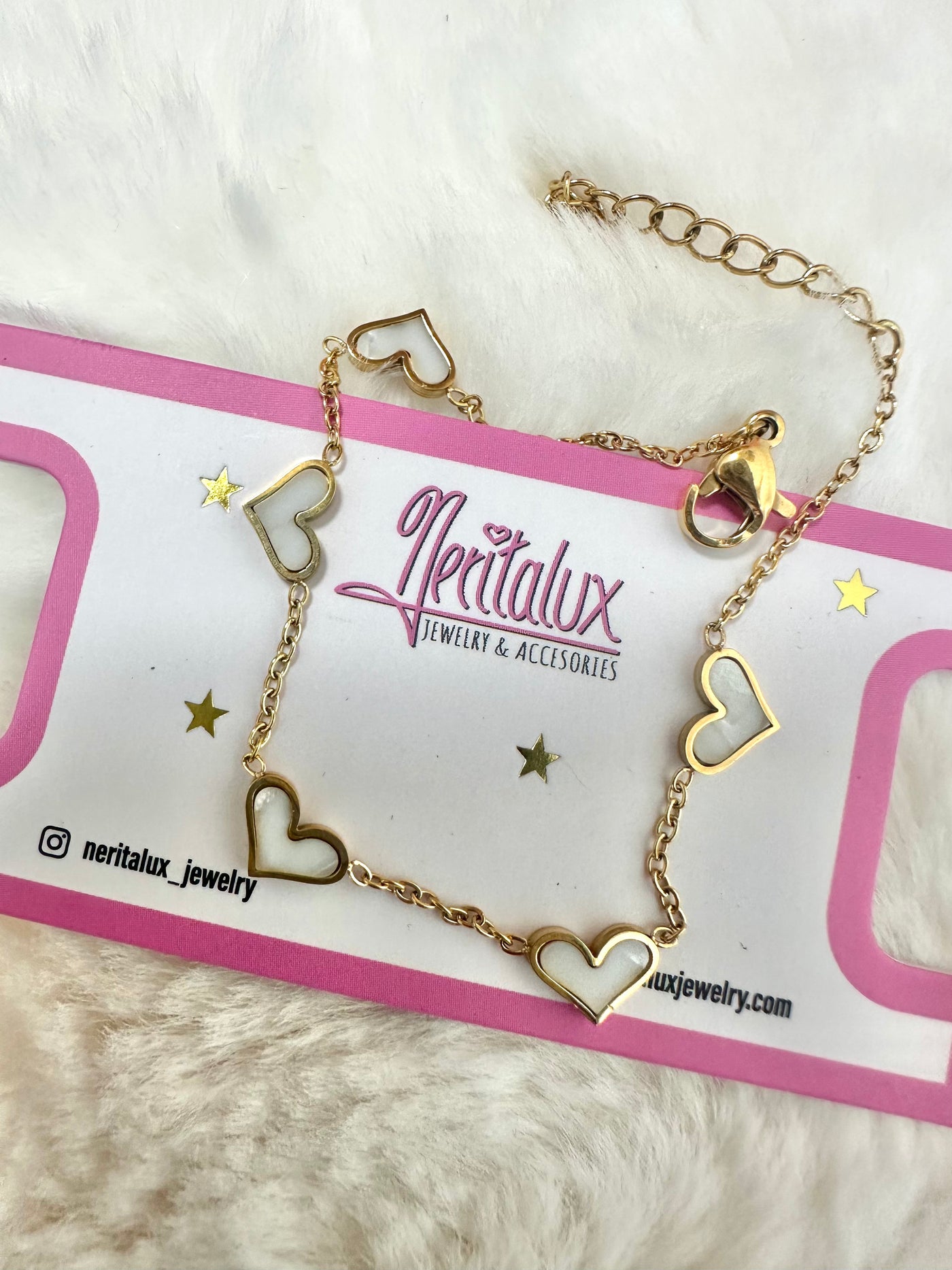 Mother pearl heart bracelet🤍