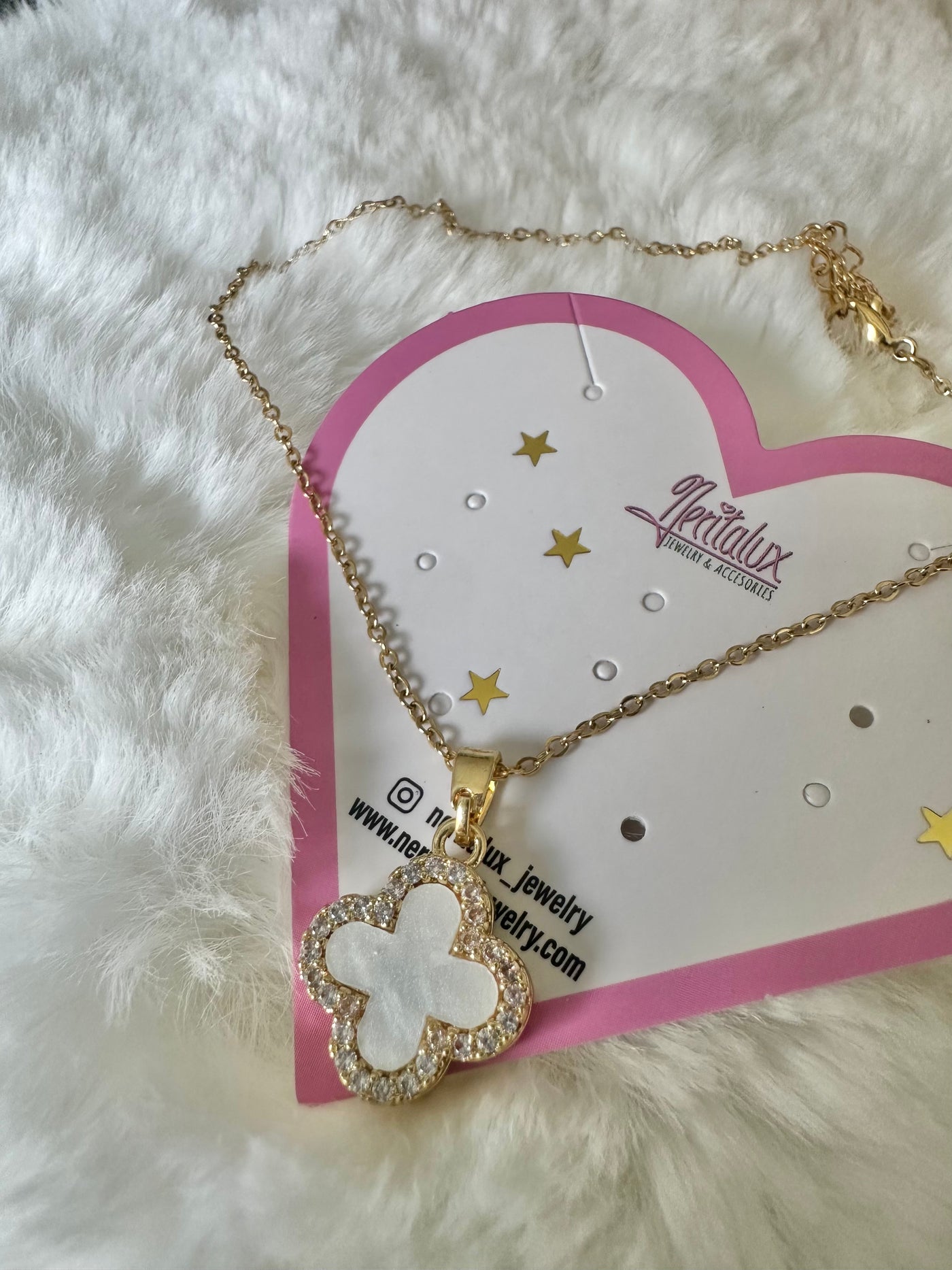 Reversible necklace with zirconia black and white🖤🤍