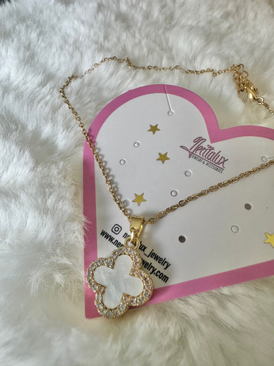 Reversible necklace with zirconia black and white🖤🤍