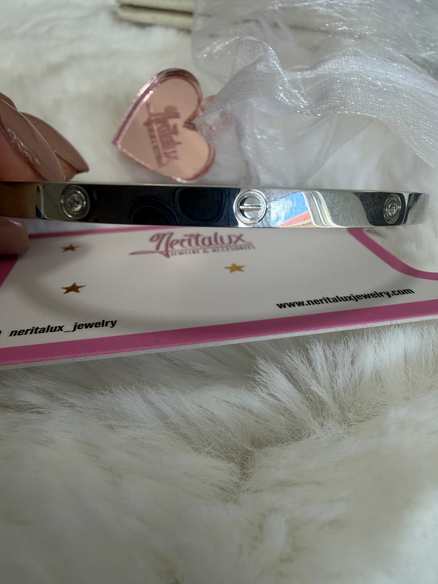 Screws Thin Bangle Bracelet