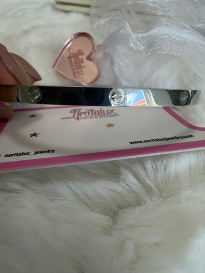 Screws Thin Bangle Bracelet