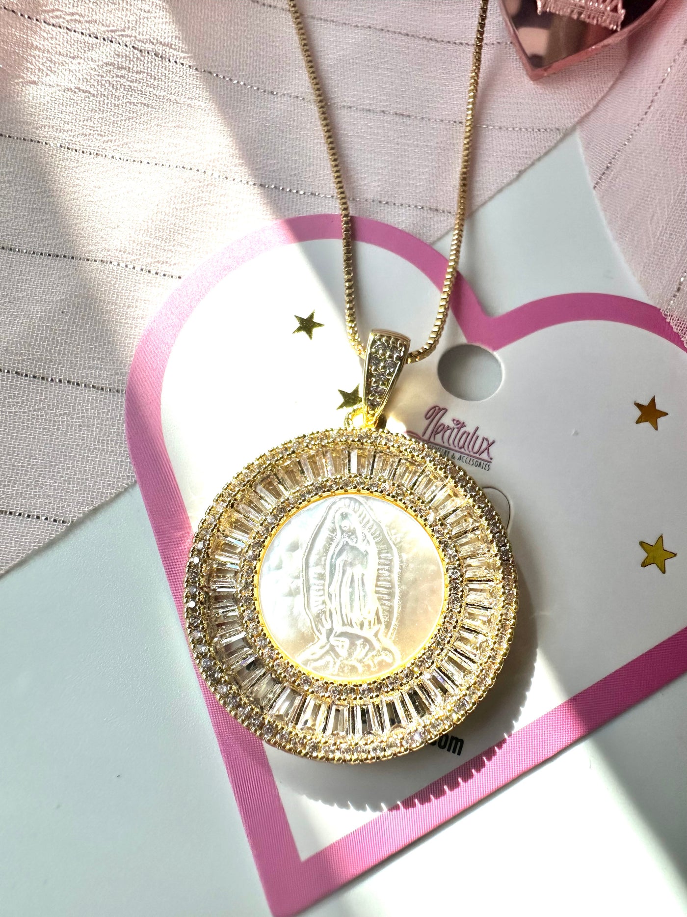 Zirconia Virgin Mary Necklace