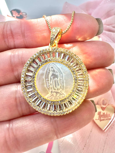 Zirconia Virgin Mary Necklace