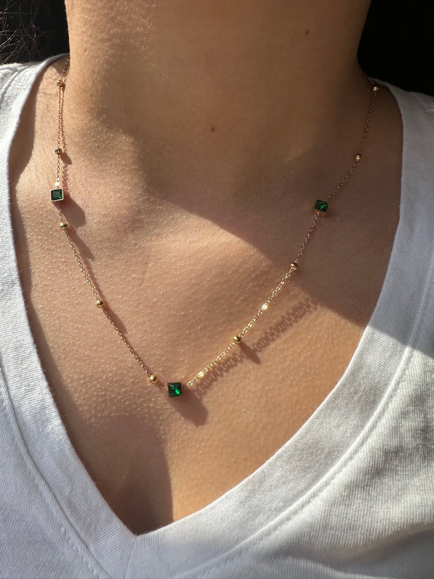 Green Zirconia Necklace