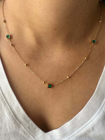 Green Zirconia Necklace