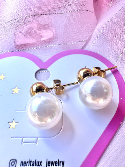 Bead Pearl Earrings