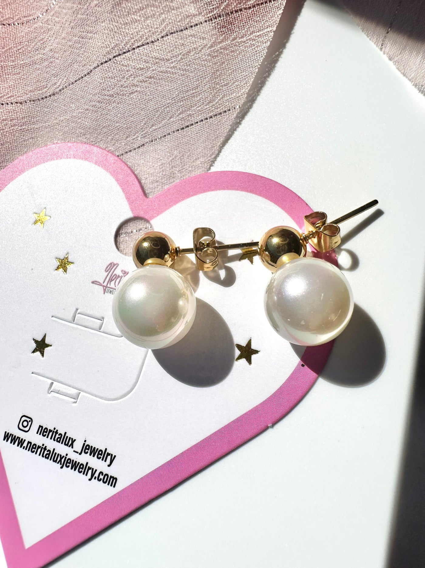 Bead Pearl Earrings