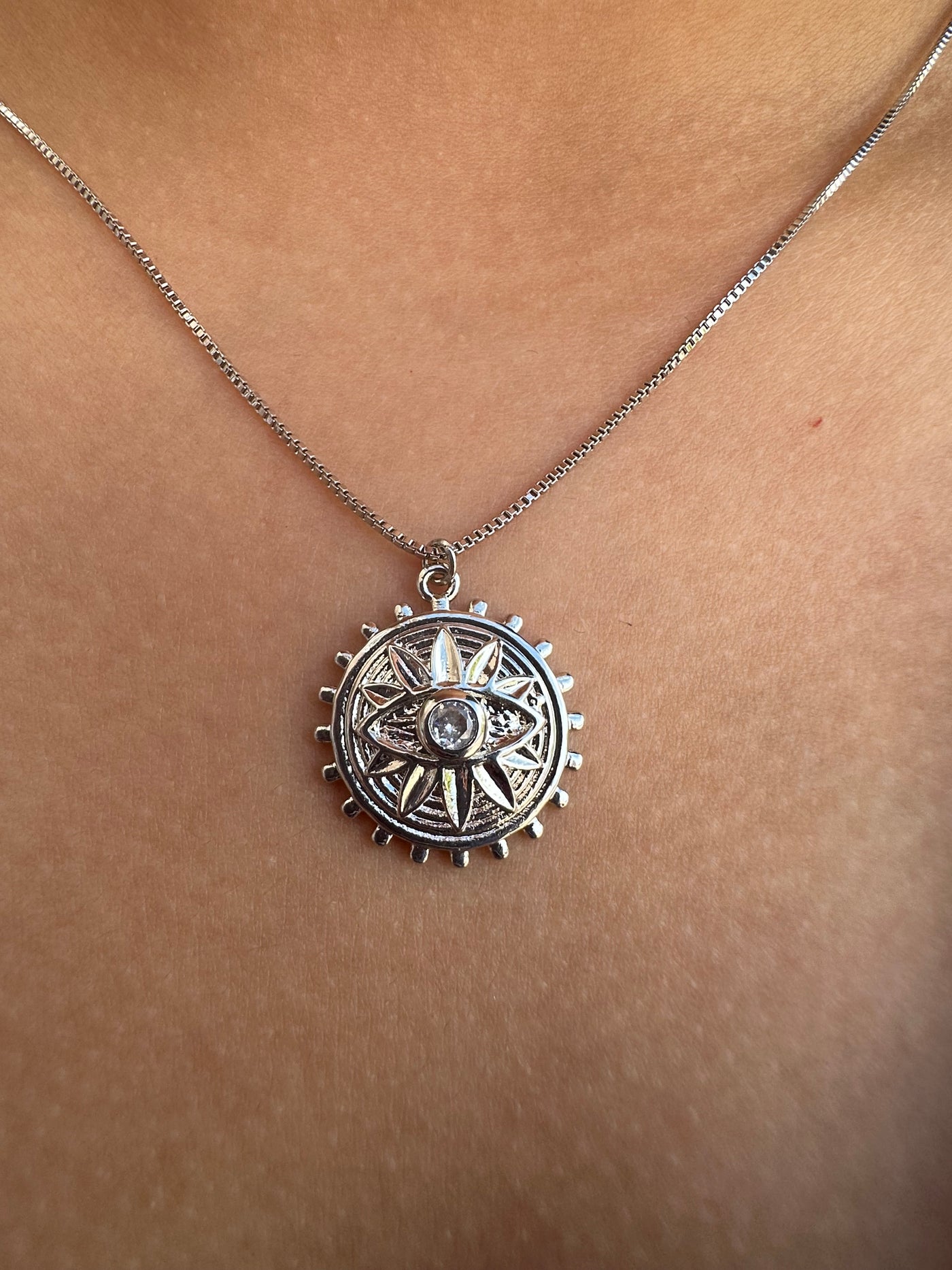 Silver Eye Necklace