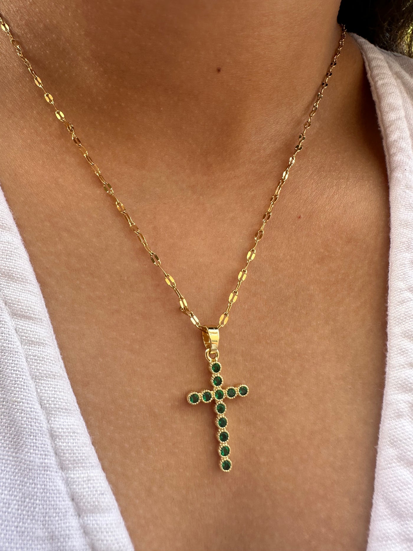 Green Gold Cross