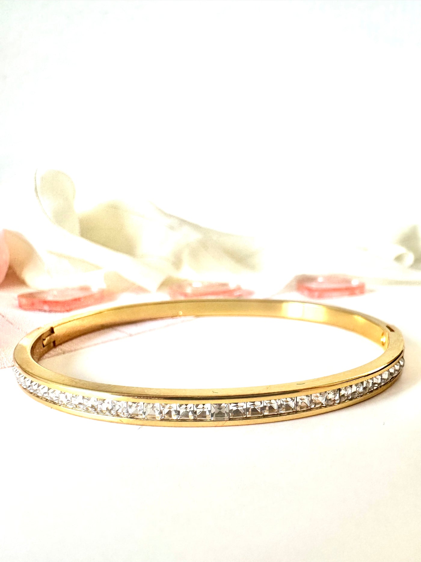 Bangle Bracelet with zircons