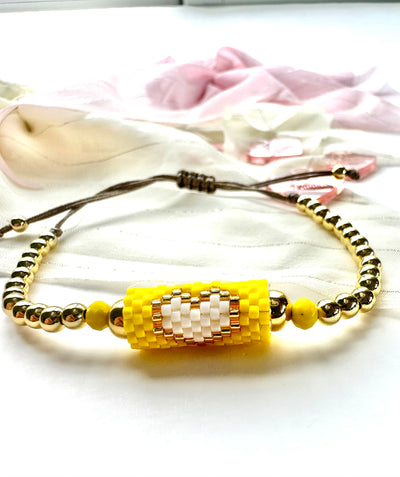 Miyuki Heart Beads Bracelet