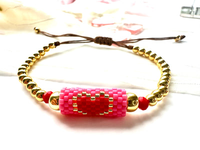 Miyuki Heart Beads Bracelet