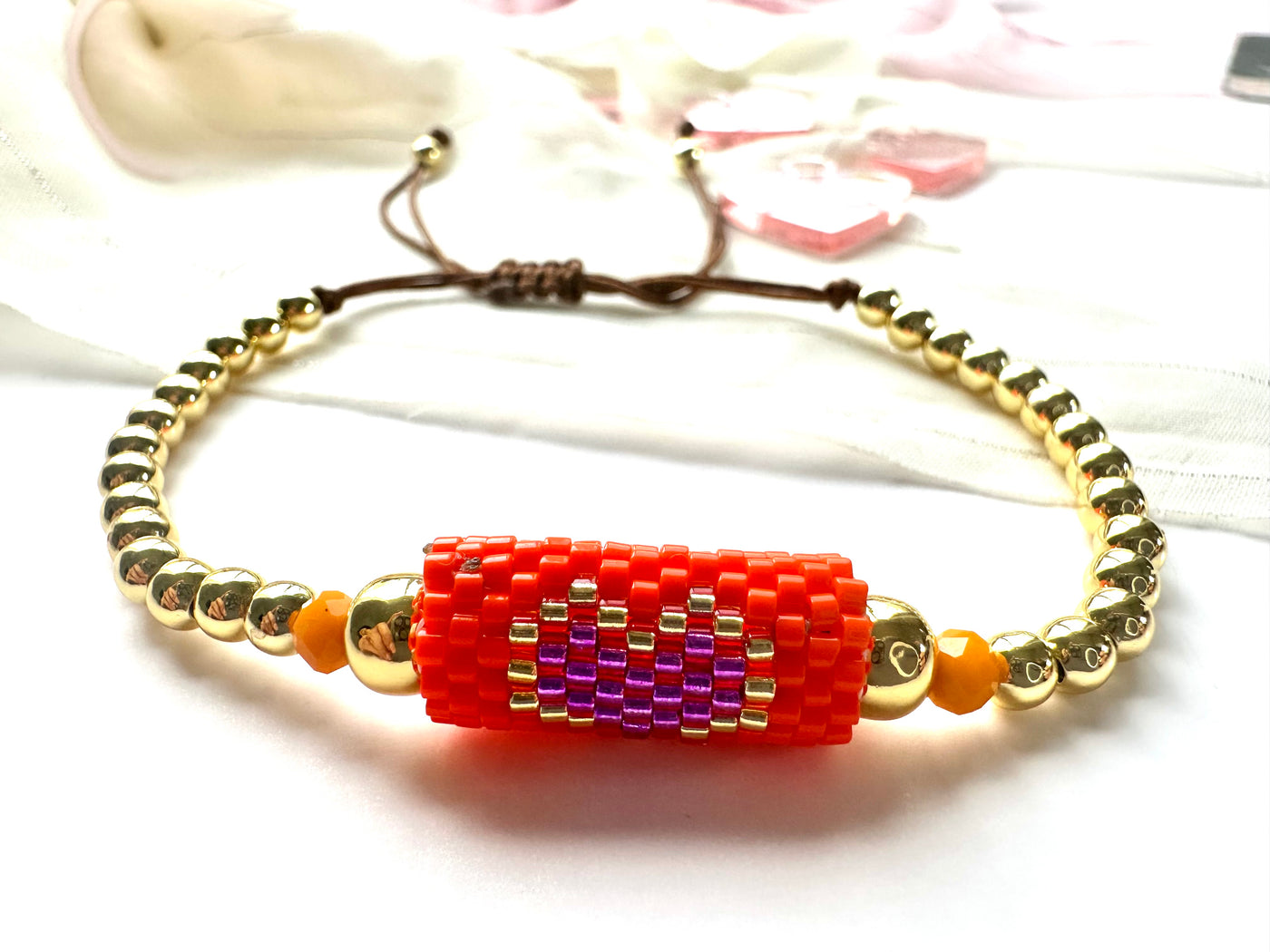 Miyuki Heart Beads Bracelet