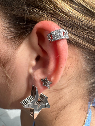 Silver Star Earring