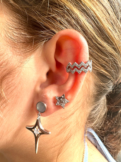 Stars Zirconia Stud Earrings