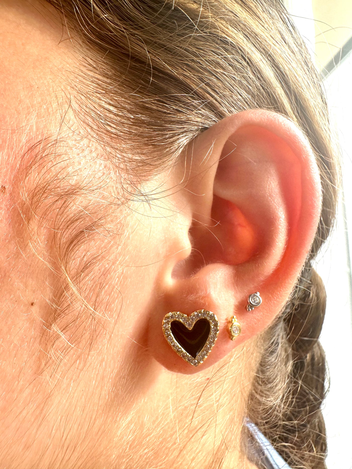 Zirconia  Heart Earrings