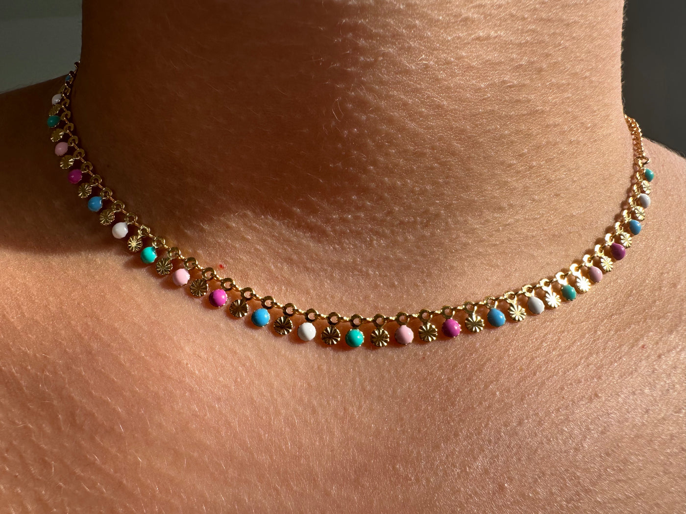 Pastel Colors Choker Necklace