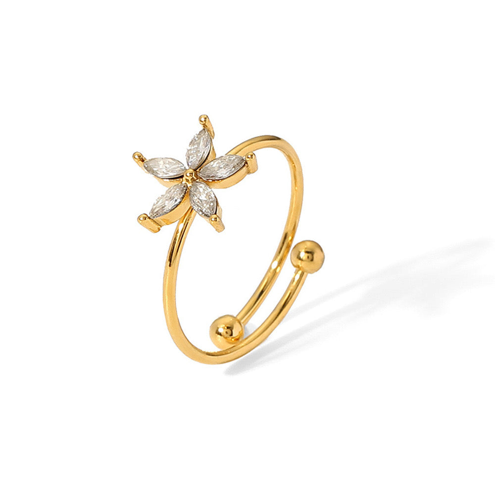 Flower Zirconia Ring