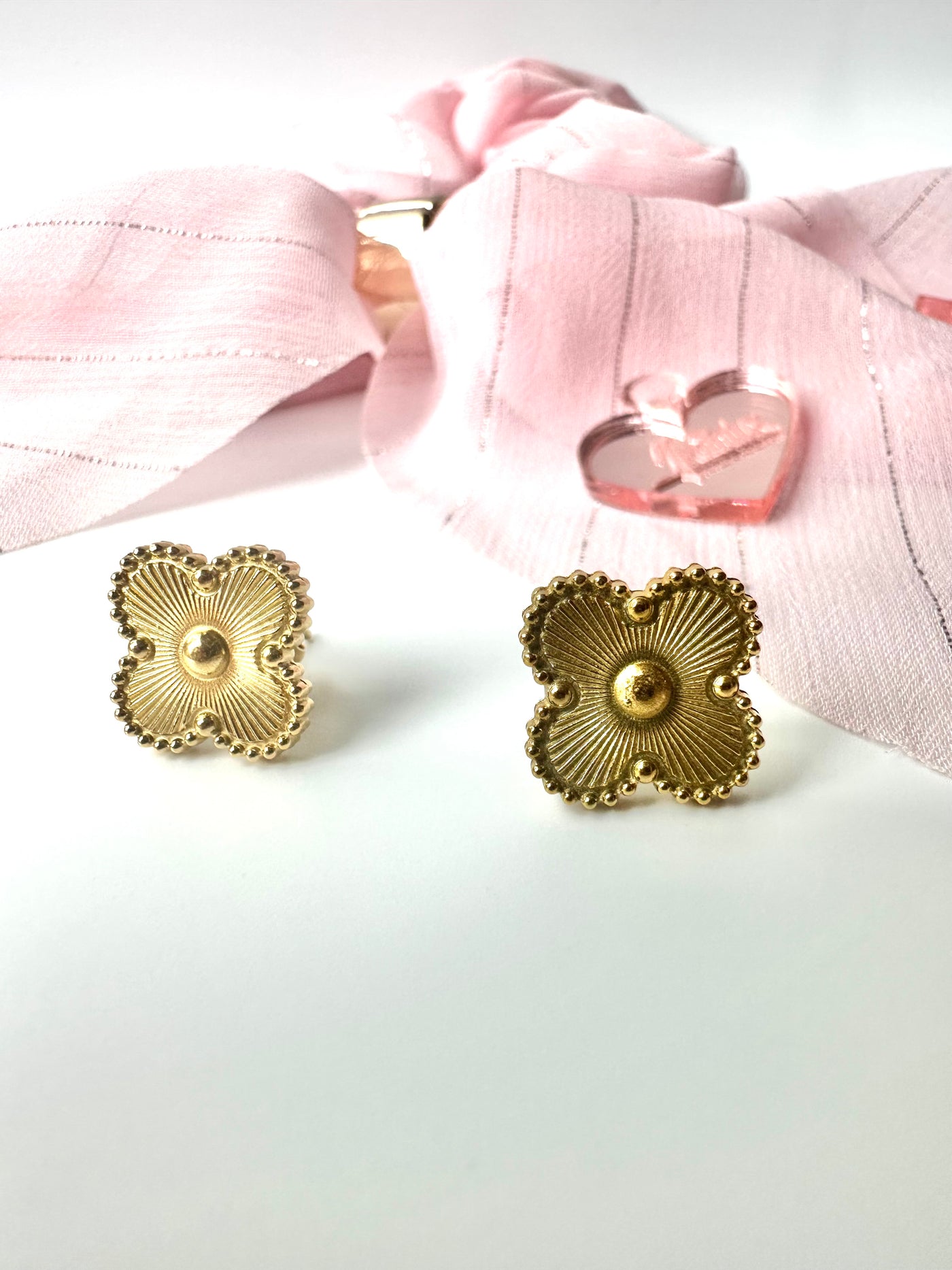 Gold Clover Earrings