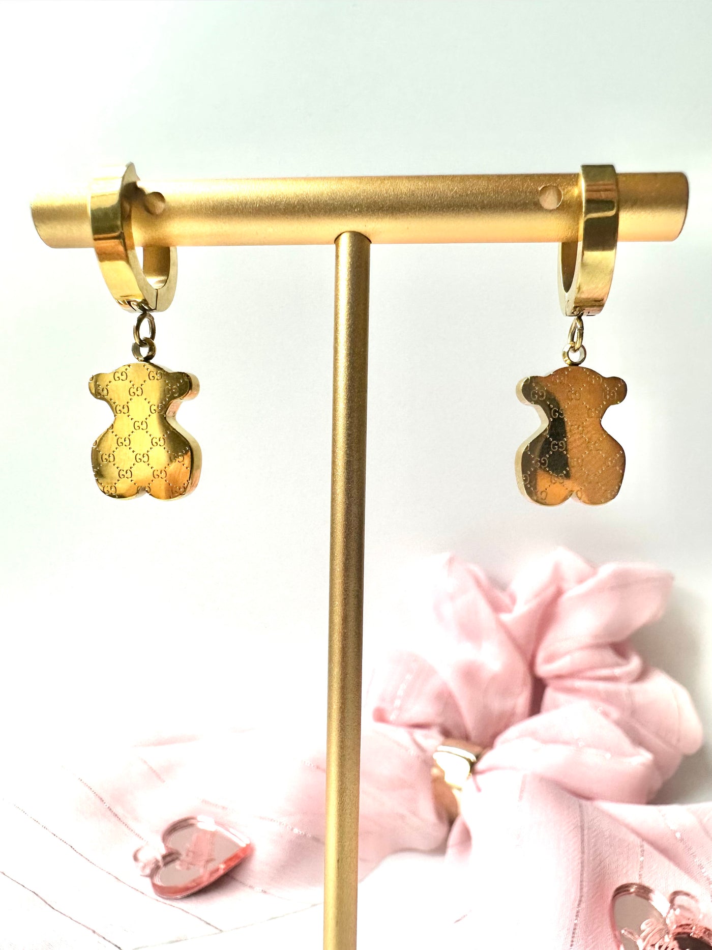 Gold Bear Earring