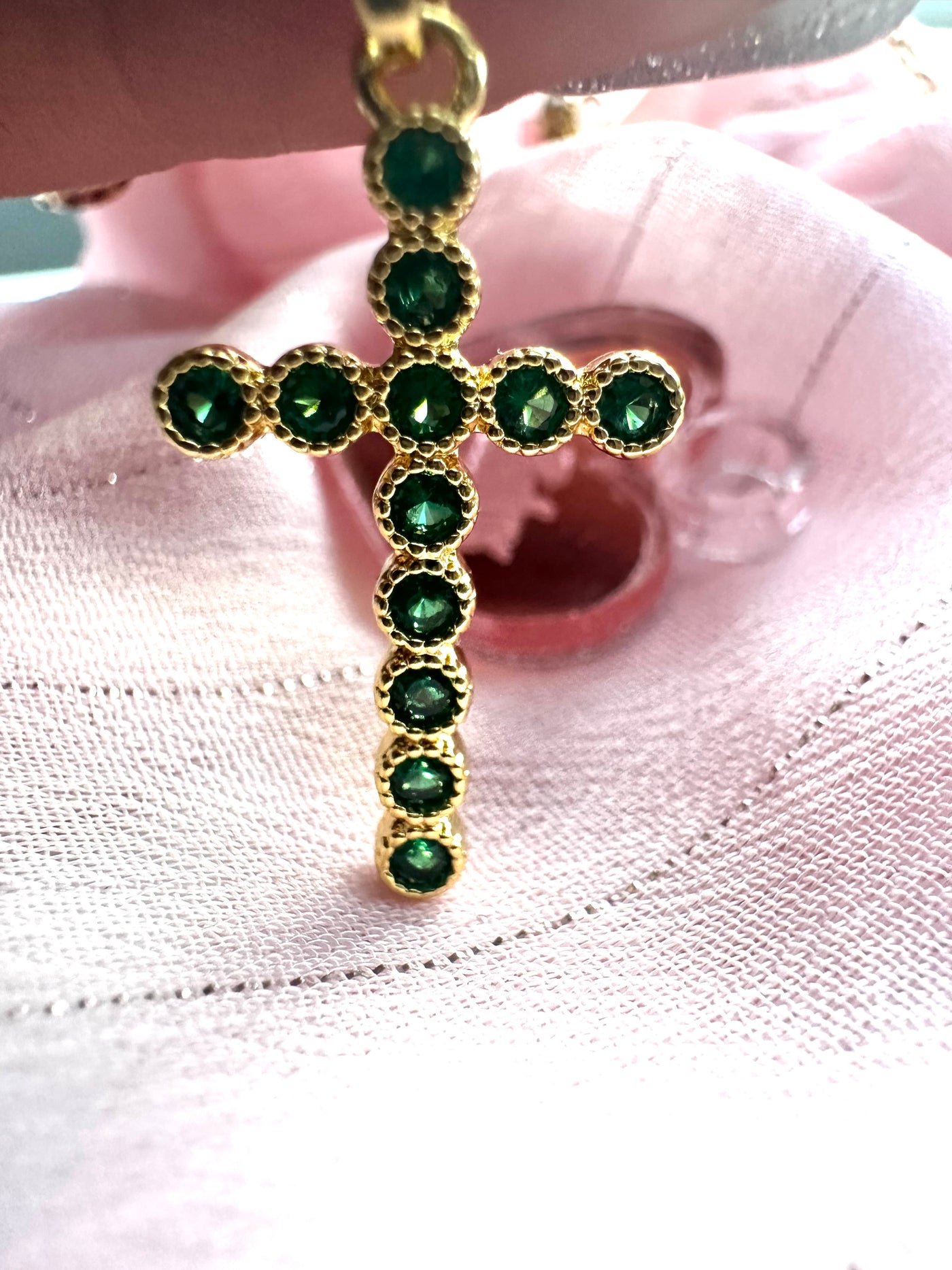 Green Gold Cross