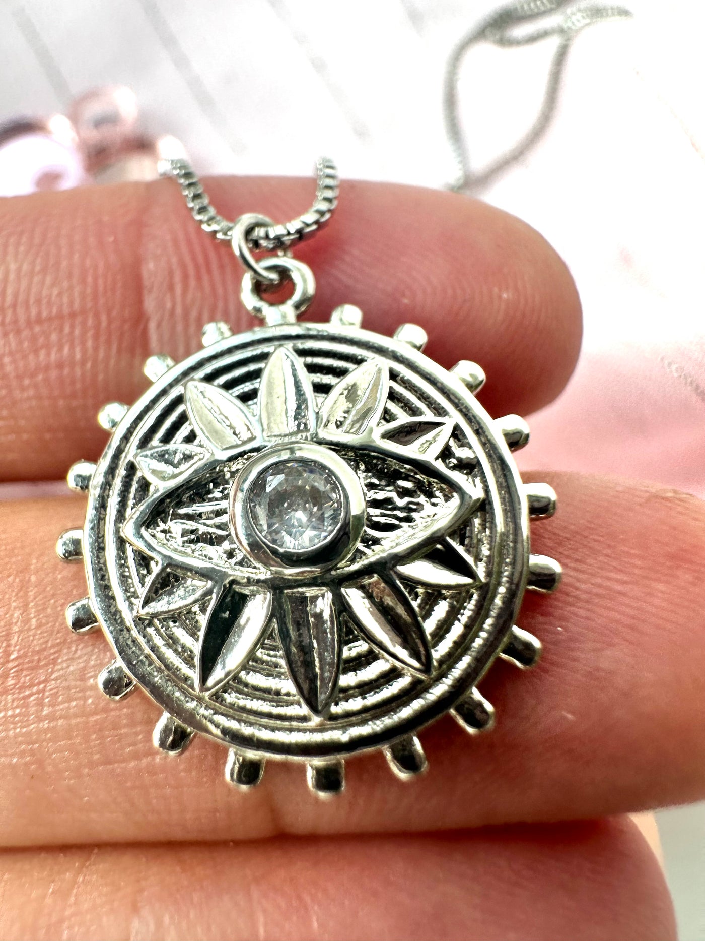 Silver Eye Necklace