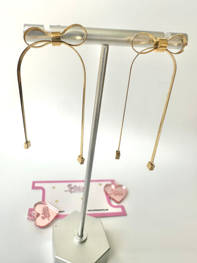 BOW GOLD EARRINGS