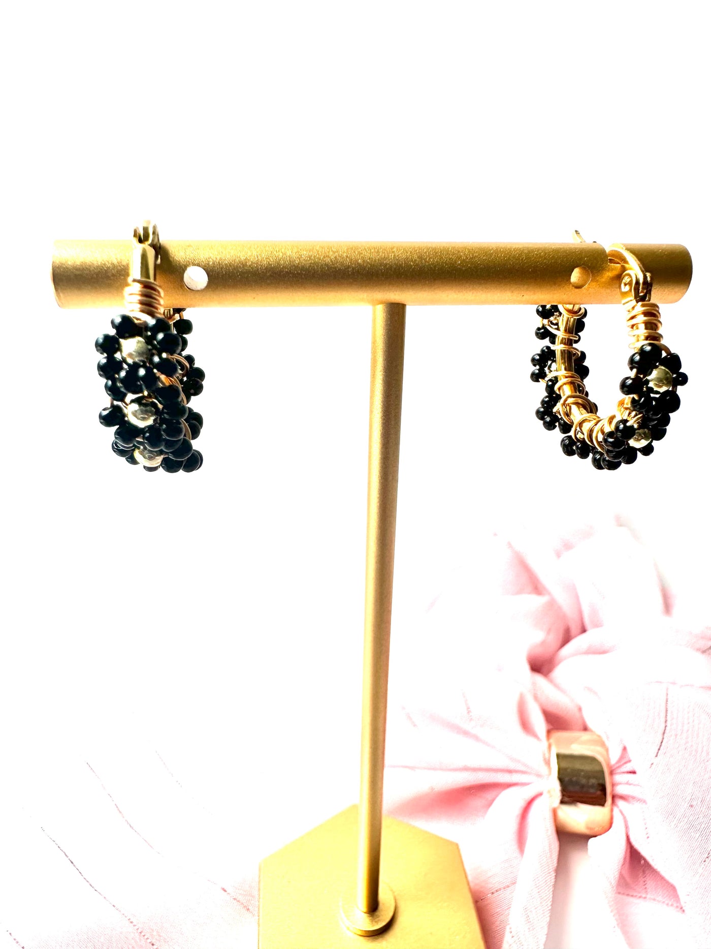 Miyuki  Flowers Hoops Earrings