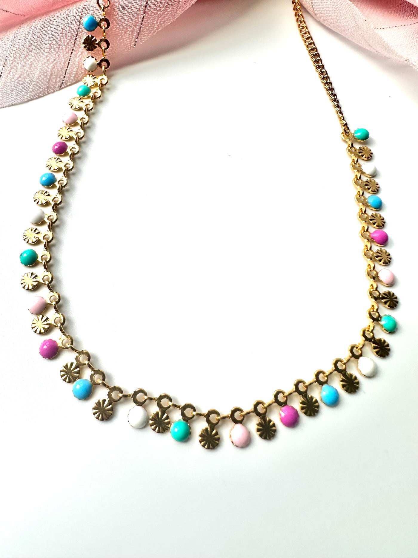 Pastel Colors Choker Necklace