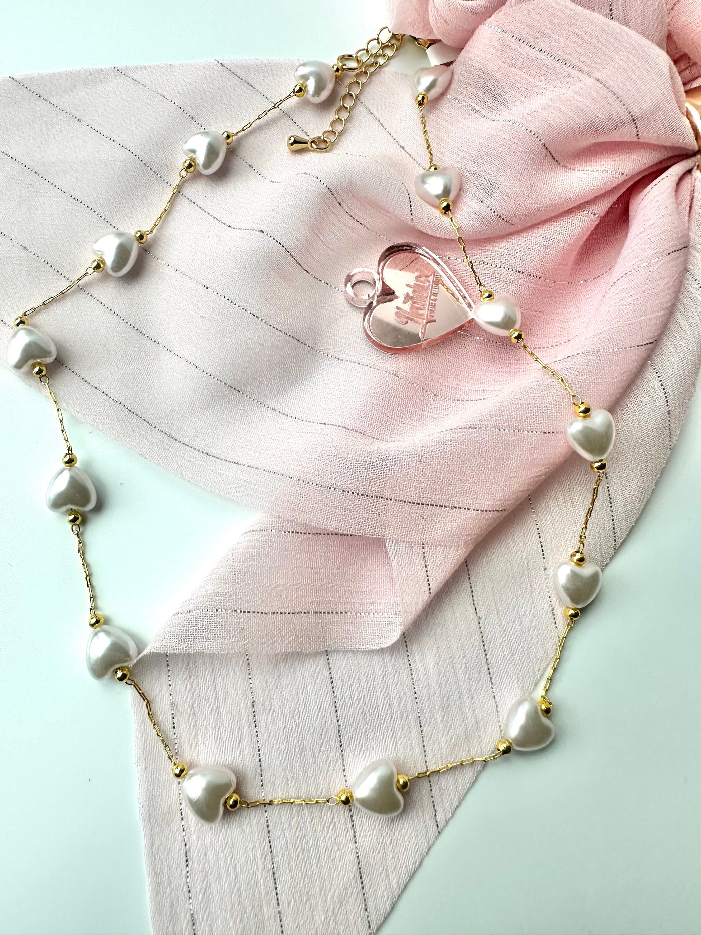 Heart Pearl Necklace