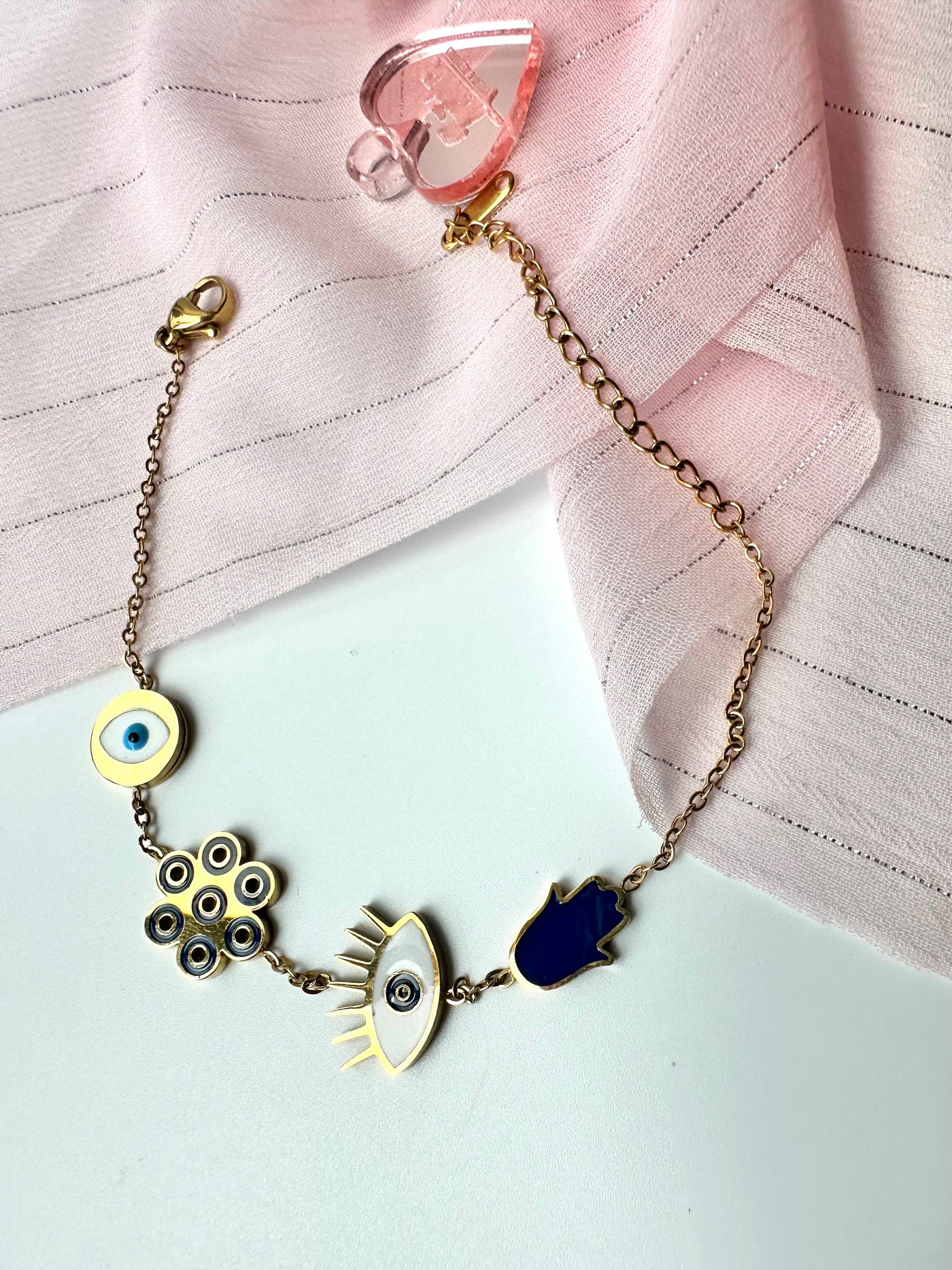 Eye Flower & Hand Bracelet