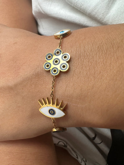 Eye Flower & Hand Bracelet