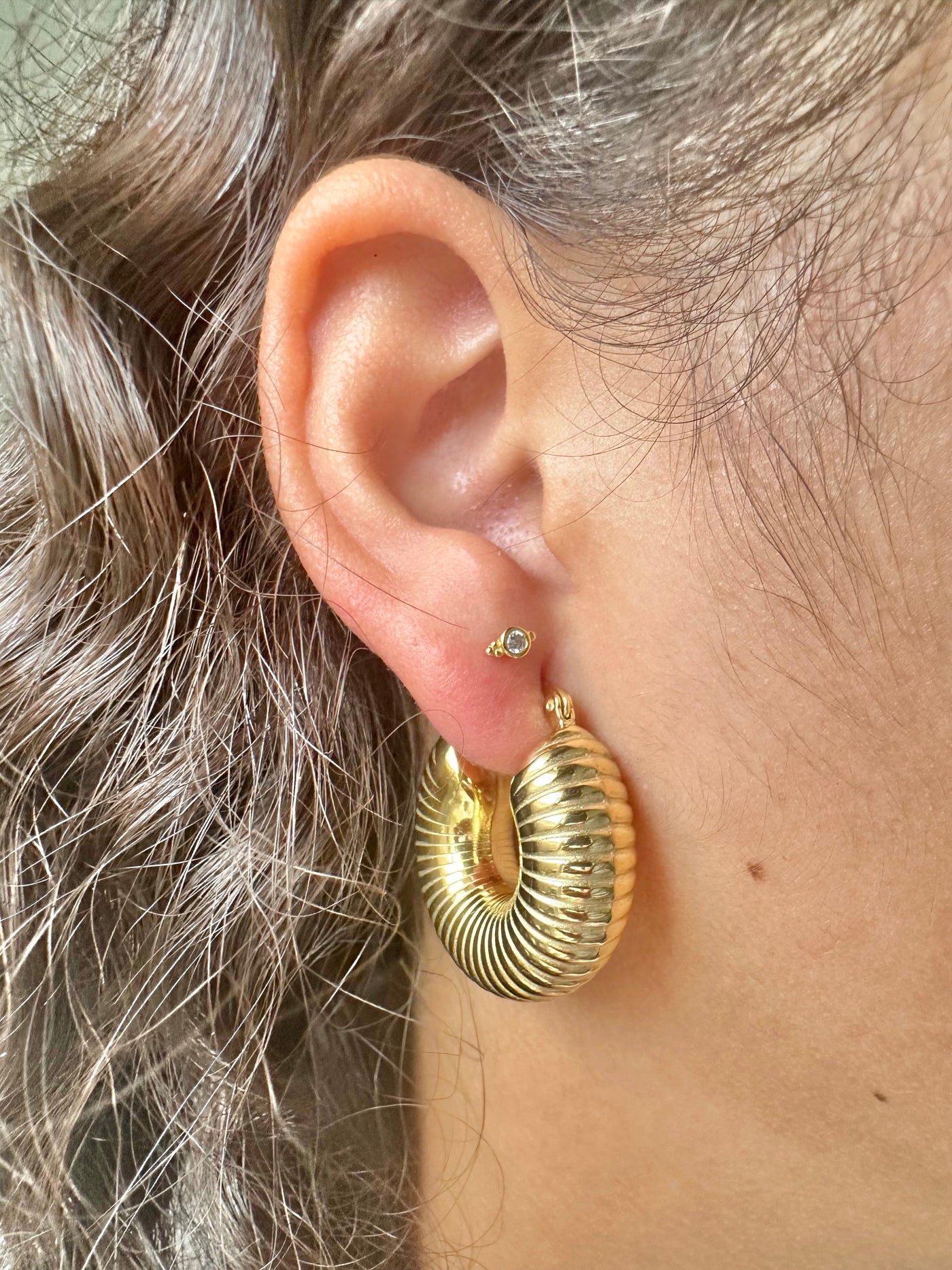 Gold Hoops Earring