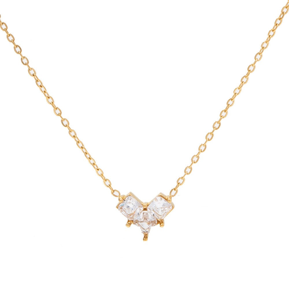 Zircon Triangle Necklace