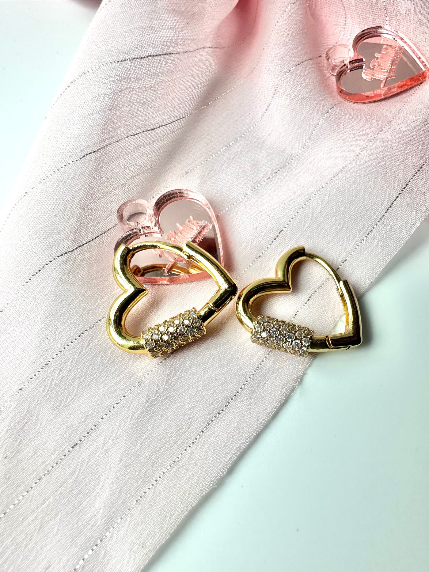 Heart Hoops Earrings