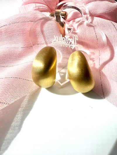 Tear Drops Matte Gold Earrings