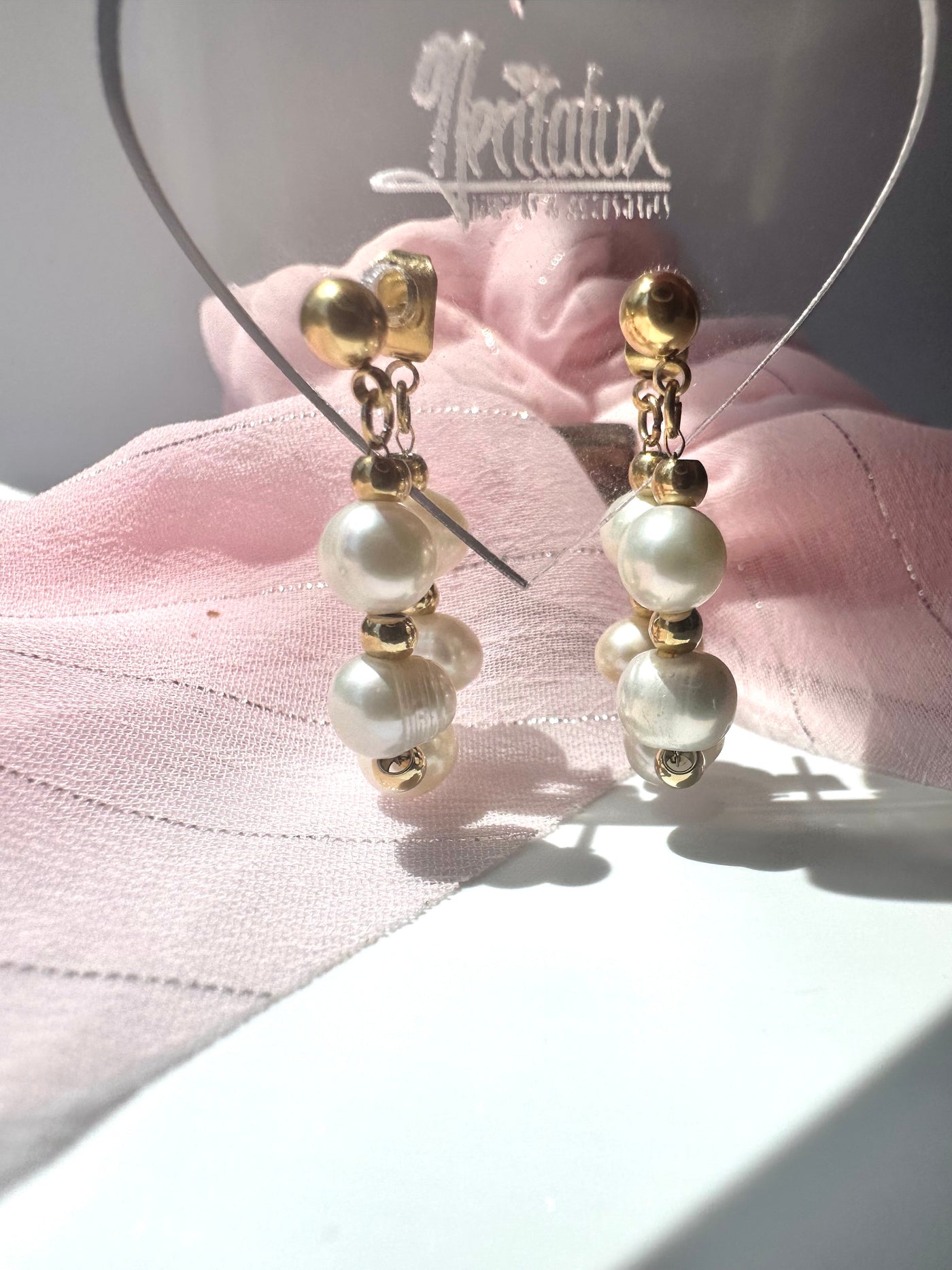 Pearls Hoops Earrings