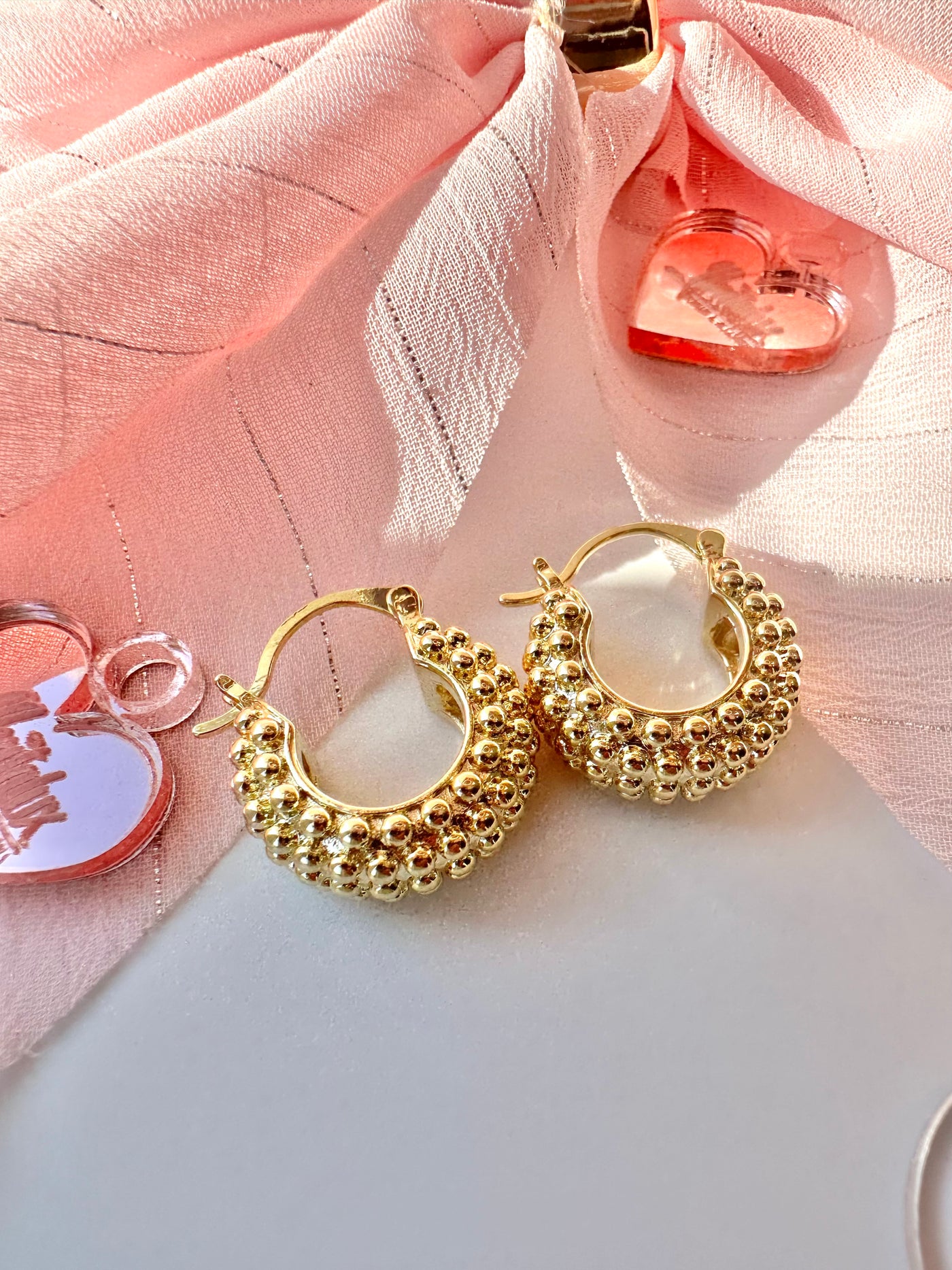 Texture Hoops Earrings