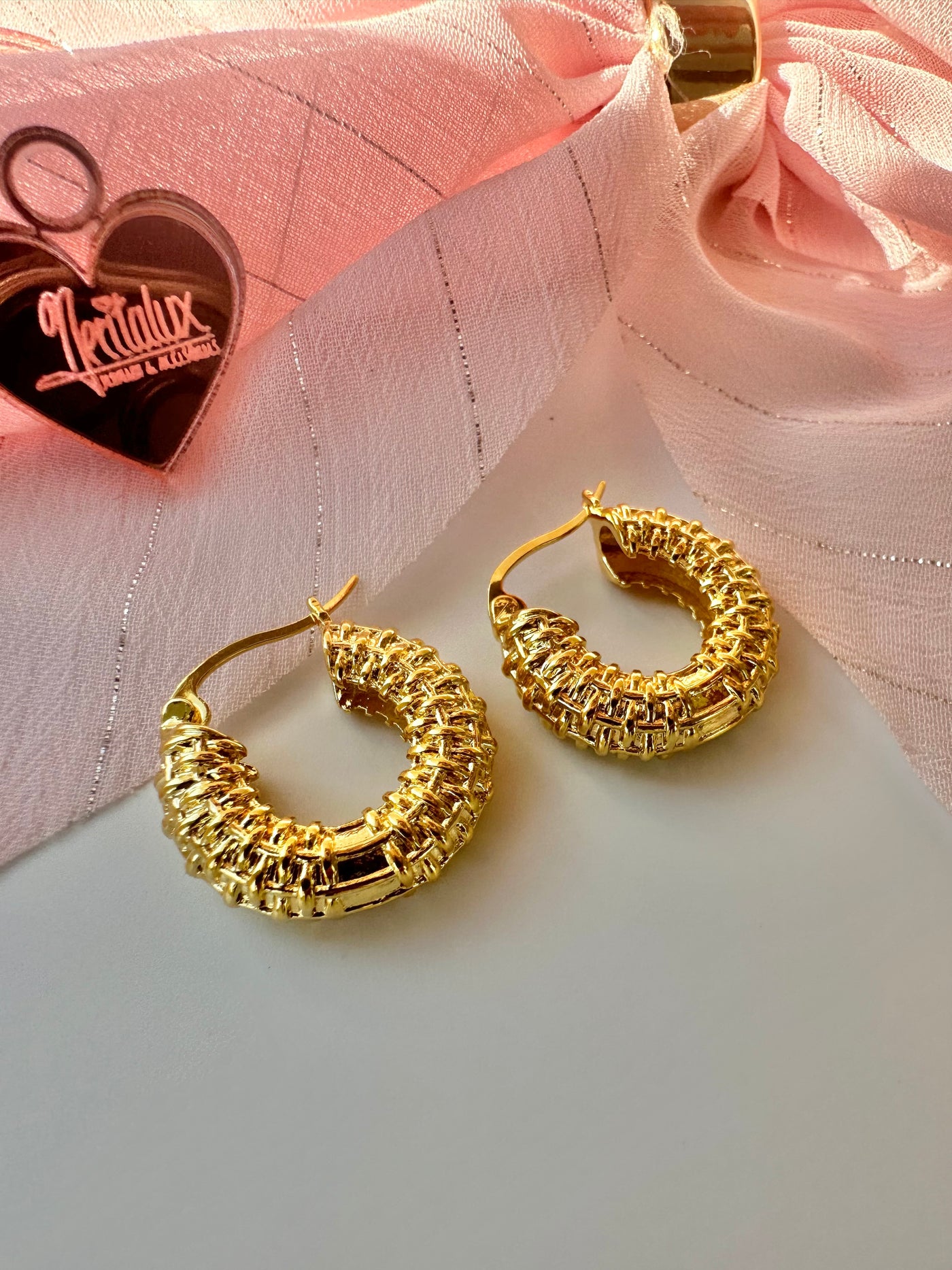 Texture Hoops Earrings