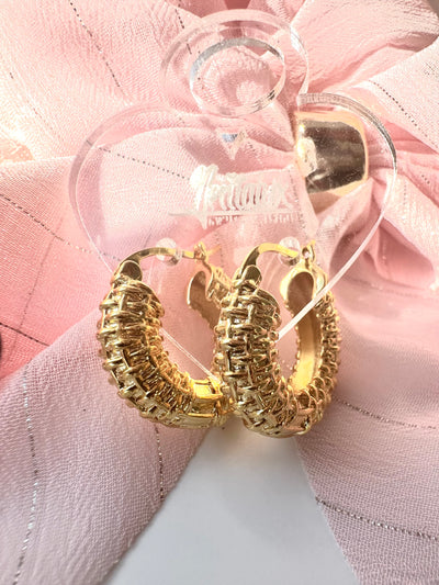 Texture Hoops Earrings