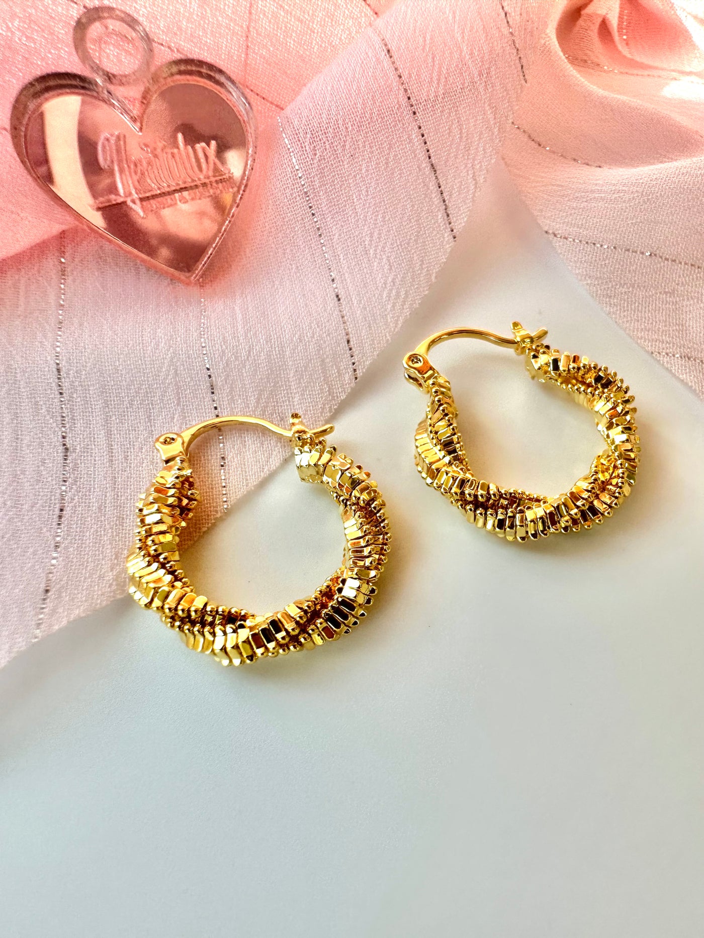 Twisted Texture Hoops Earrings