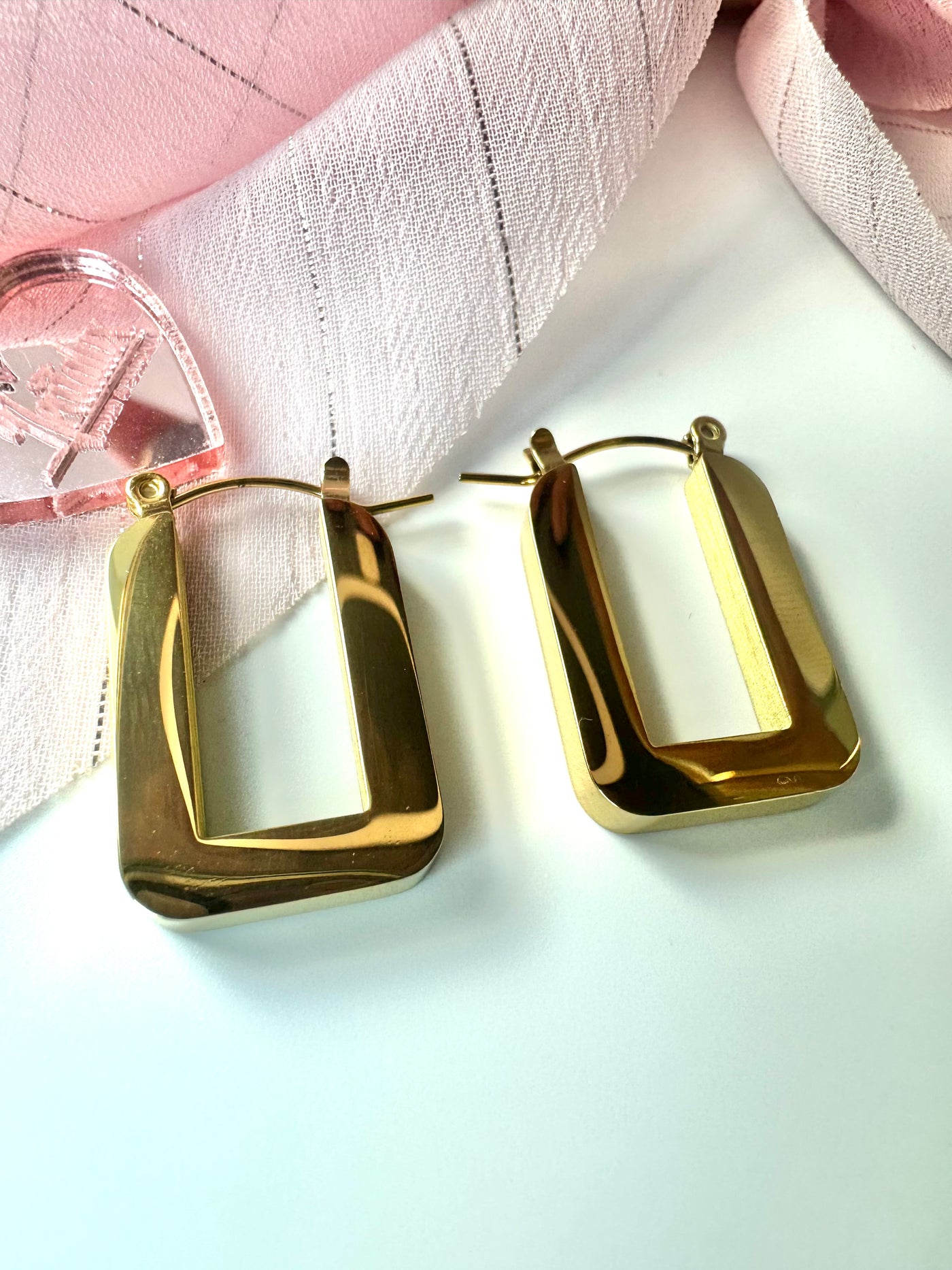 Rectangular Hoops Earrings