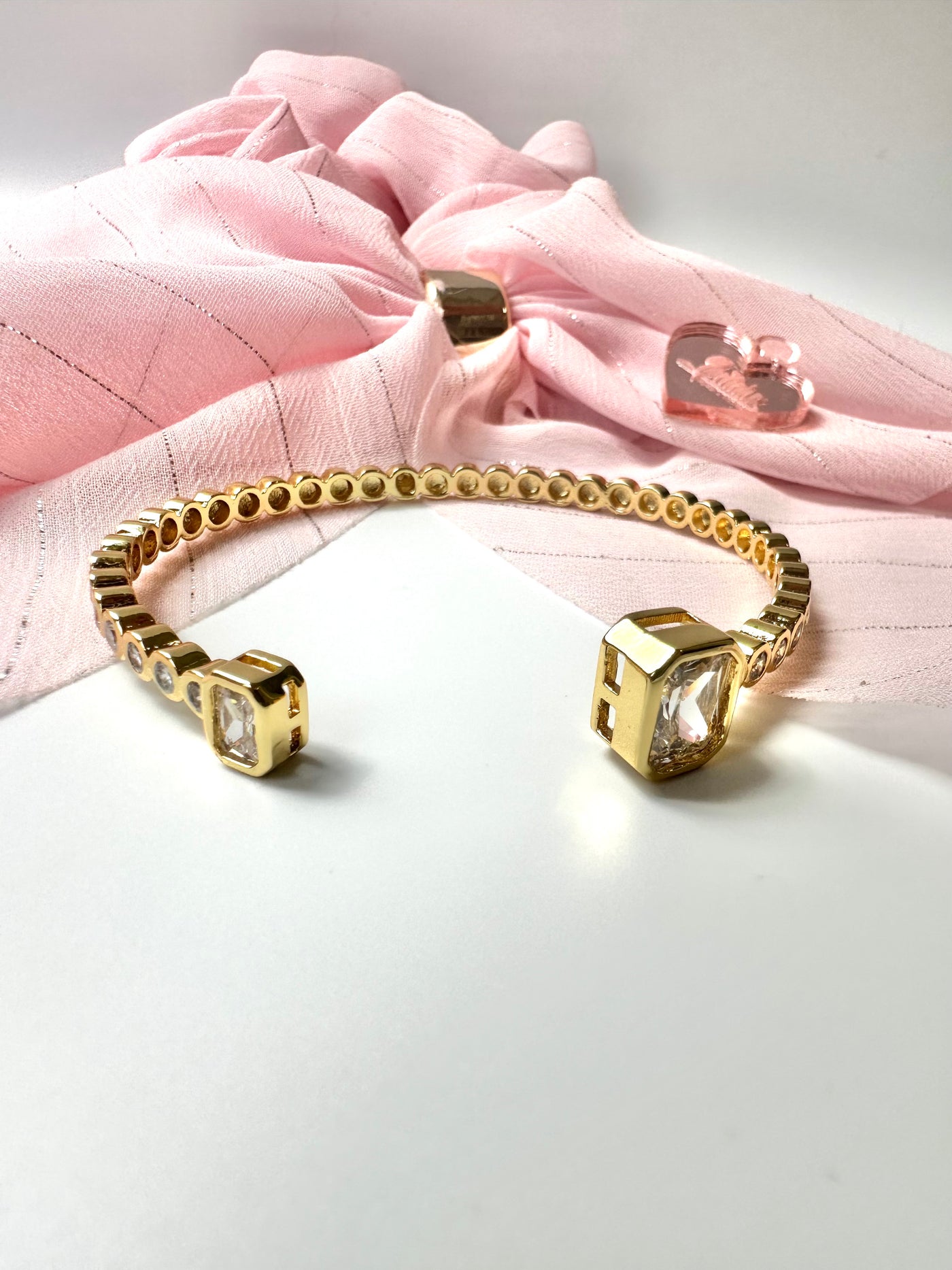 Open Bangle with Zirconia Bracelet