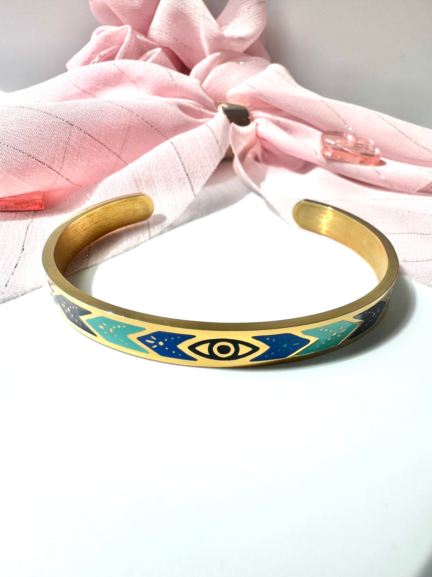 Eye Open Bangle Bracelet