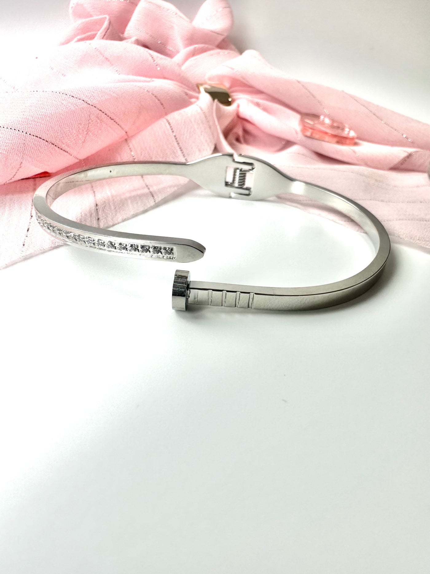 Silver Bangle Nail Bracelet