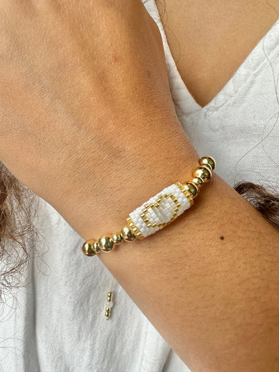 Miyuki and Gold Beads Bracelet