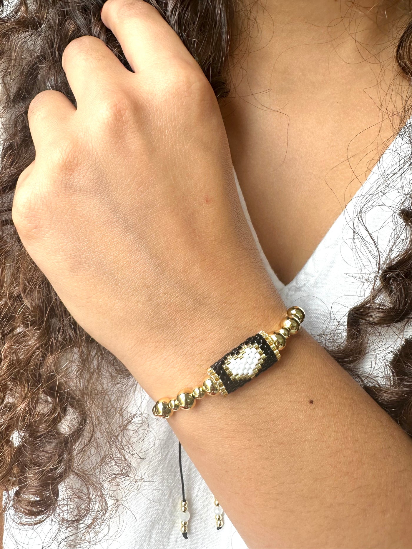 Miyuki and Gold Beads Bracelet