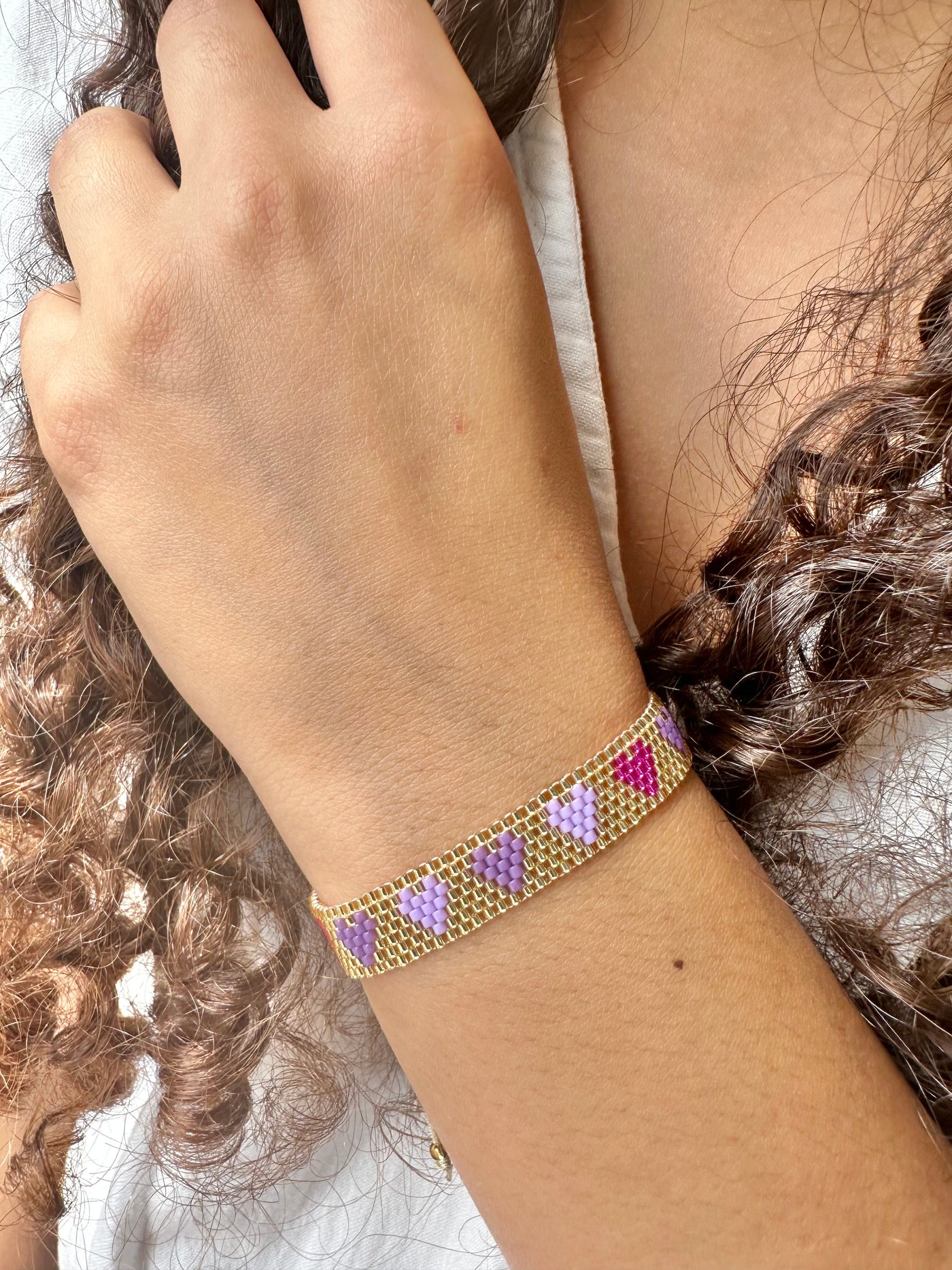 Miyuki Colorful Heart Bracelet